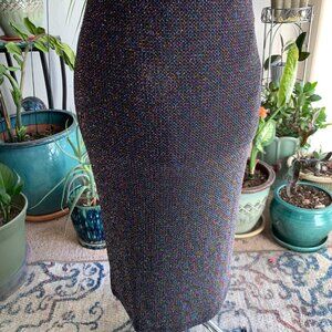 Koton Lurex Metallic Glitter Skirt